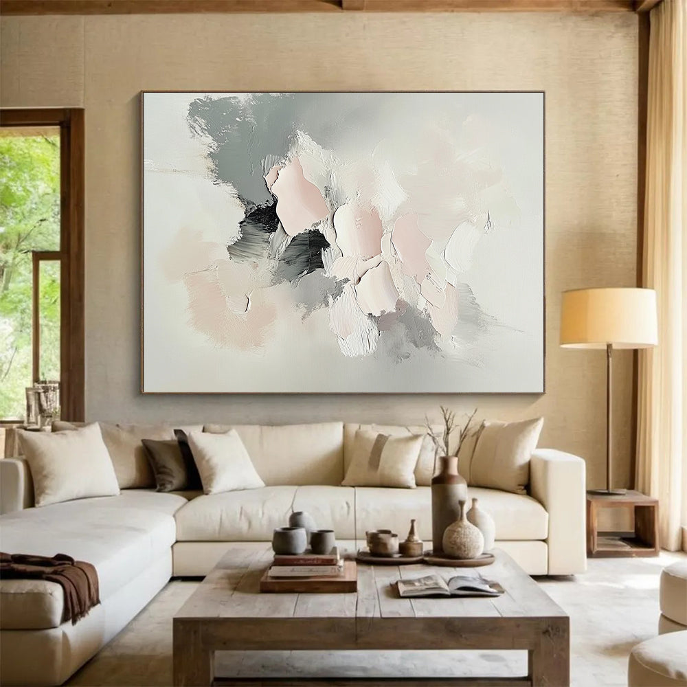 Pastel Abstract Flower Painting with Delicate Charm WINK766