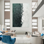 Cracked Texture Abstract Painting for Industrial - Chic Restaurants GAB1249