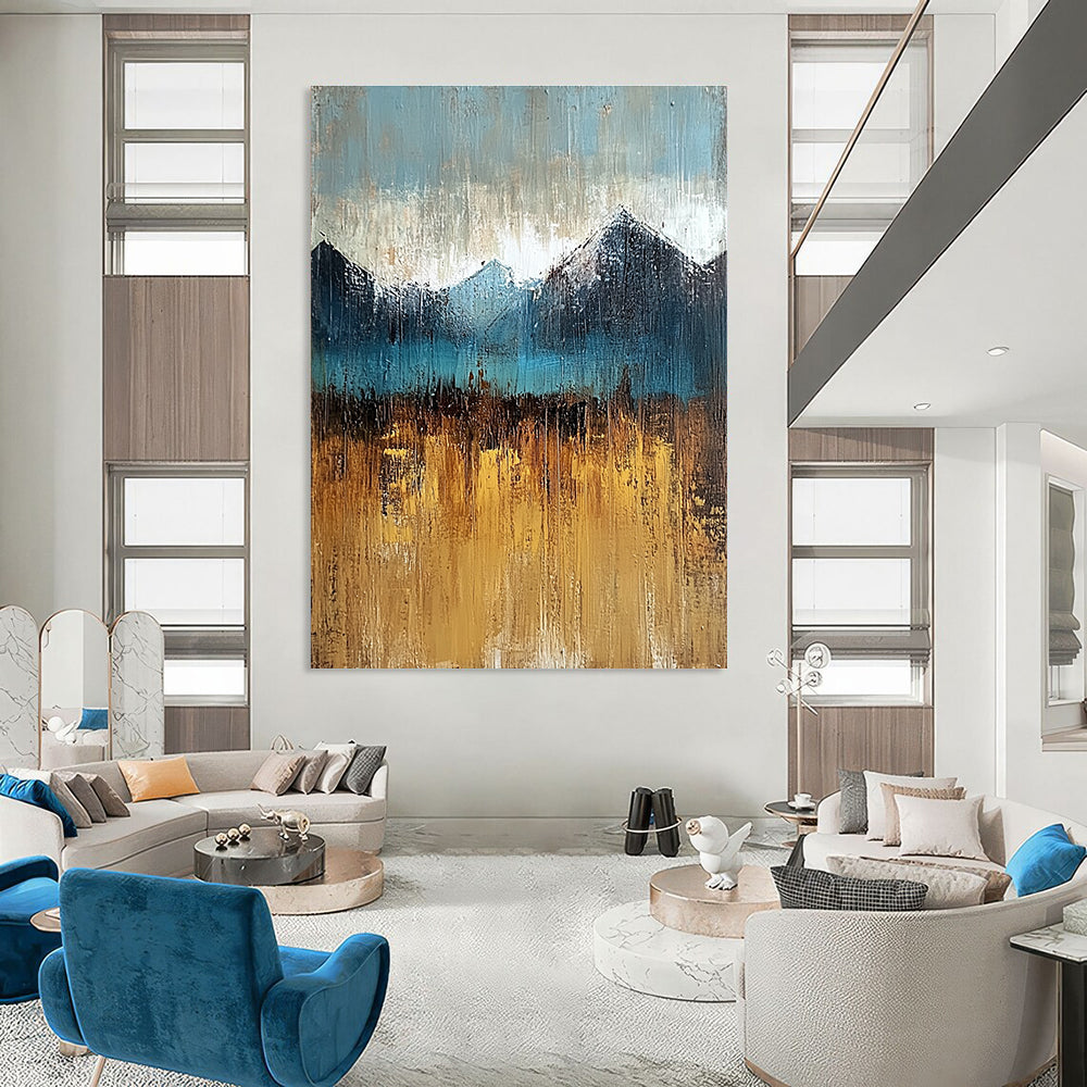 Mountain Lake Abstract - Bold Landscape Abstract Art GAB0529