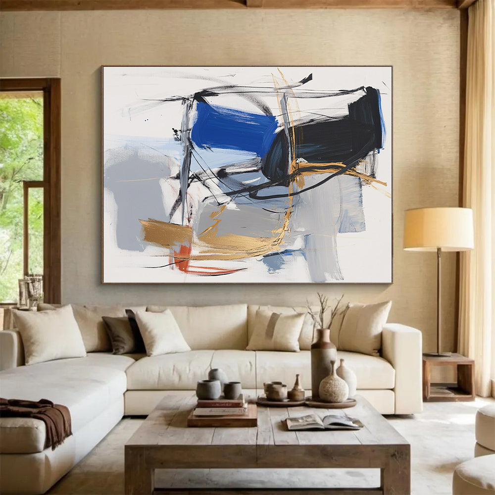 Color - Accented Abstract Painting with Dynamic Energy WINK804