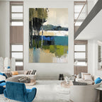 Forest Lake Abstract - Contemporary Nature Scene Art GAB0533