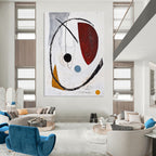 Circular Abstract Composition Painting for Modern Gallery Corridors GAB1246