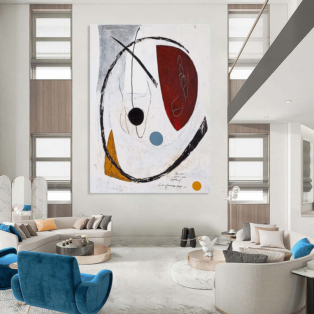Circular Abstract Composition Painting for Modern Gallery Corridors GAB1246