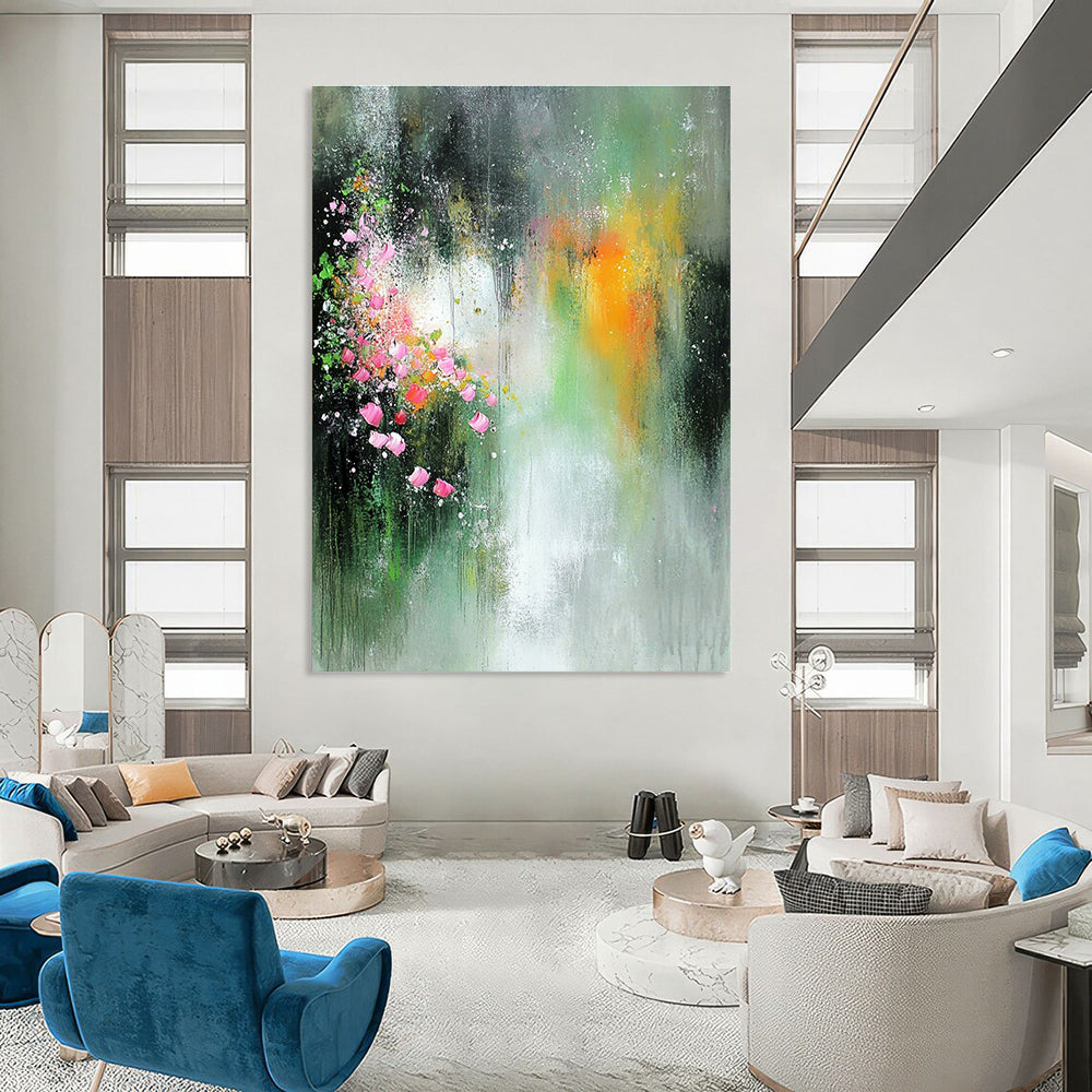 Colorful Floral Abstract Painting for Feminine - Style Beauty Salons GAB1339