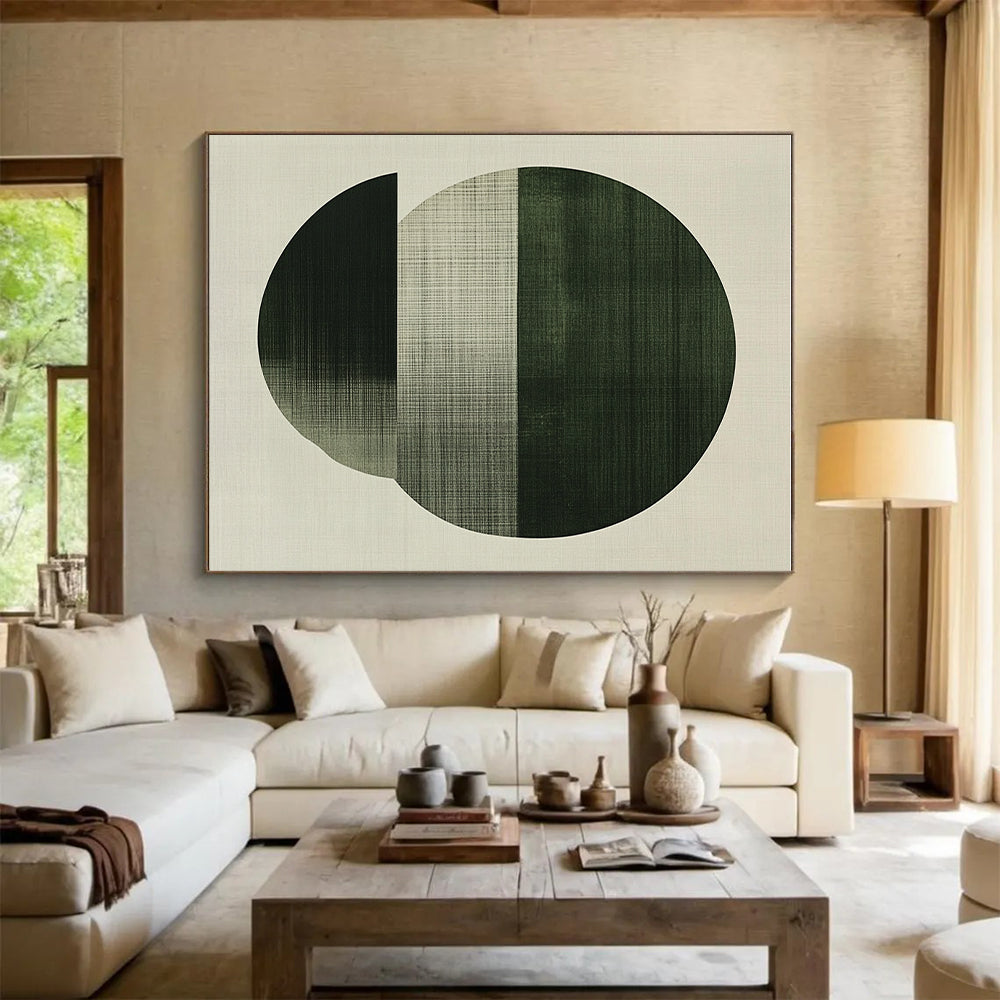 Circular - Lined Abstract Painting with Subtle Textures WINK854