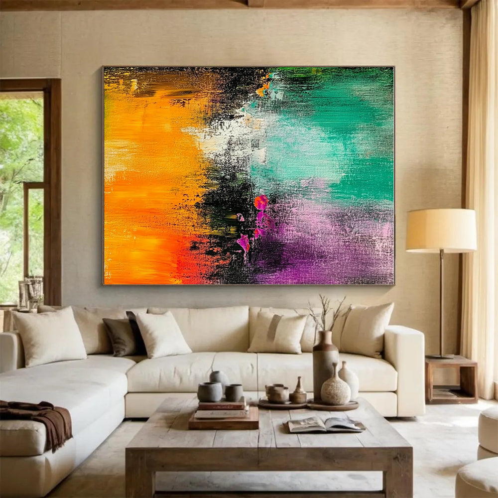 Vivid Color Palette Abstract Painting with Joyful Vibes WINK797