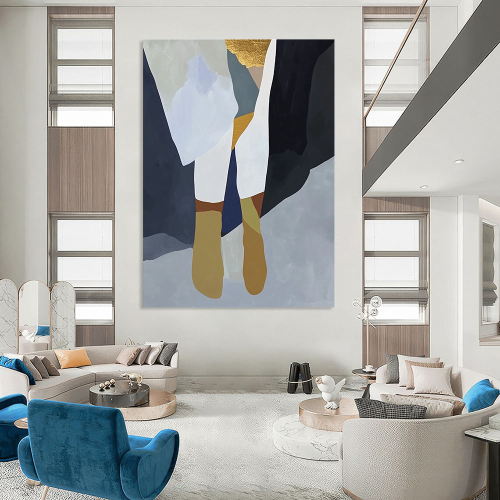 Abstract Geometric Shapes Painting with Modern Color Blocks GAB0084
