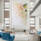 Textured Floral Abstract - Tactile Botanical Abstract Painting GAB0493