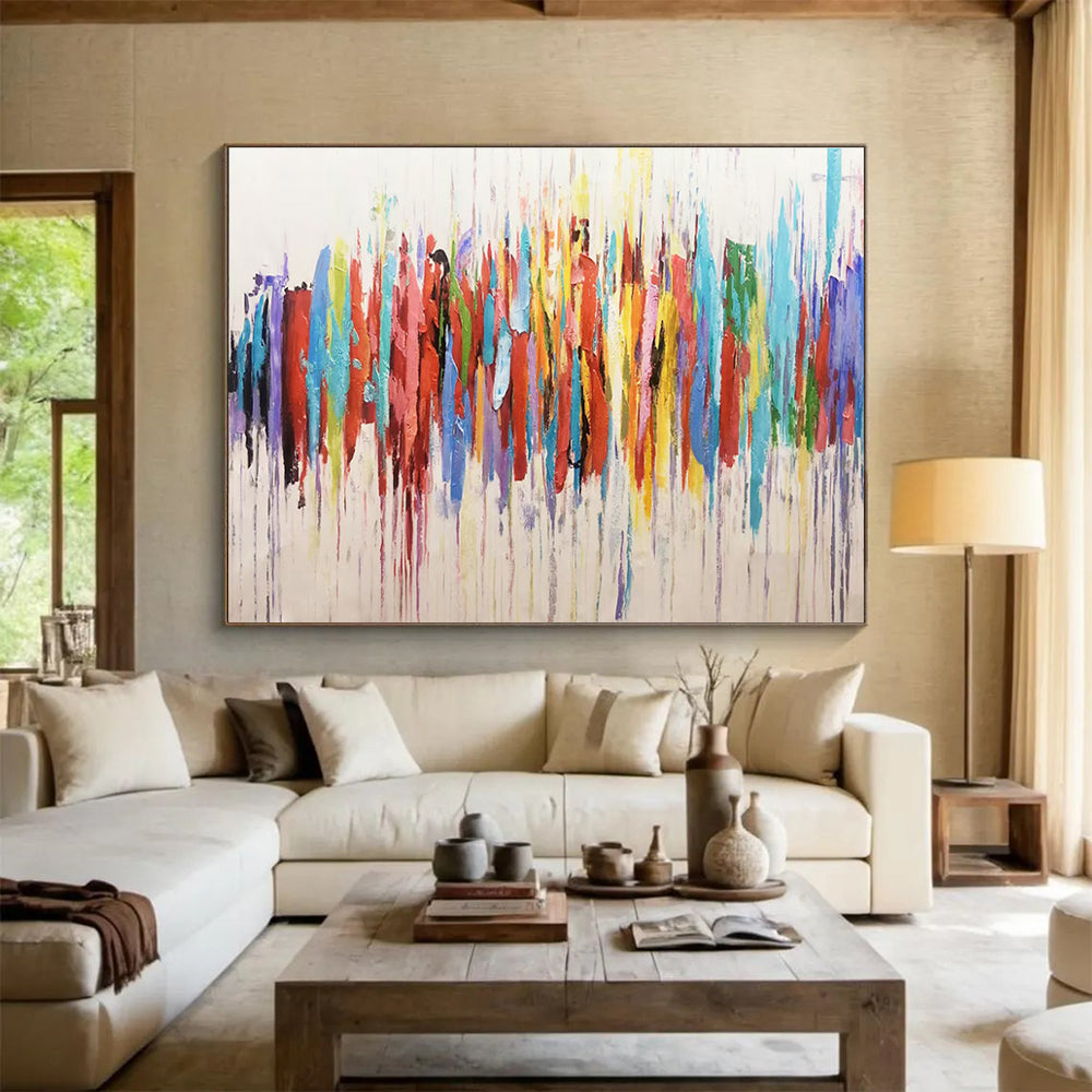 Color Drip Abstract Painting for Contemporary Art Lovers’ Galleries YHT223