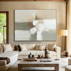 Neutral Abstract Flower Painting with Soft Simplicity WINK636
