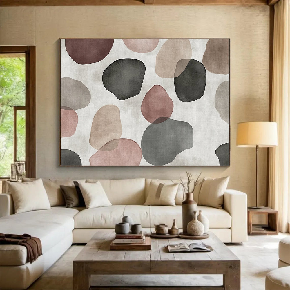 Earth Toned Abstract Shapes 2 Painting with Soothing Repetition WINK725