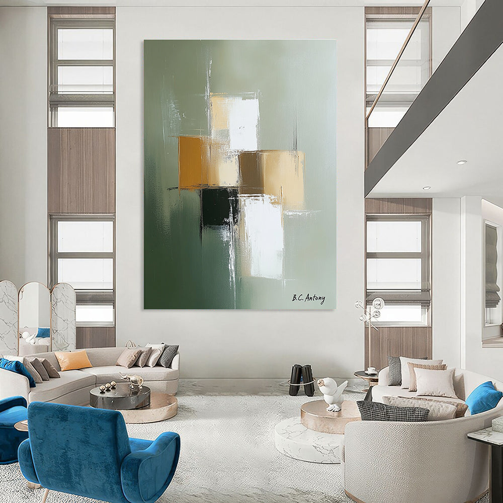 Minimalist Color Blocks - Contemporary Abstract Painting GAB0646