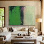 Green and Purple Gradient Abstract Painting with Subtle Tranquility WINK109