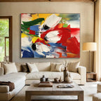 Colorful Floral Abstract Painting with Vivid Blooms WINK601