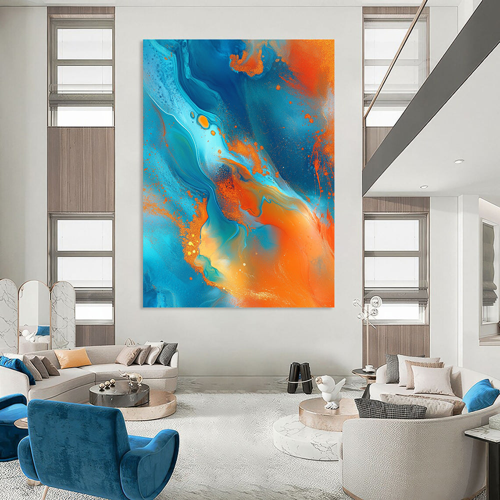 Fluid Color Abstract - Dynamic Liquid - Flow Abstract Art GAB0498