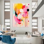 Vibrant Abstract Composition Painting for Creative Studio Break Rooms GAB1222