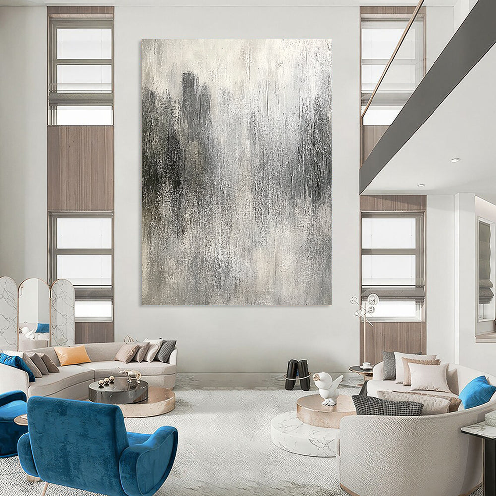Gray Abstract Texture Painting for Industrial - Style Lofts GAB0974