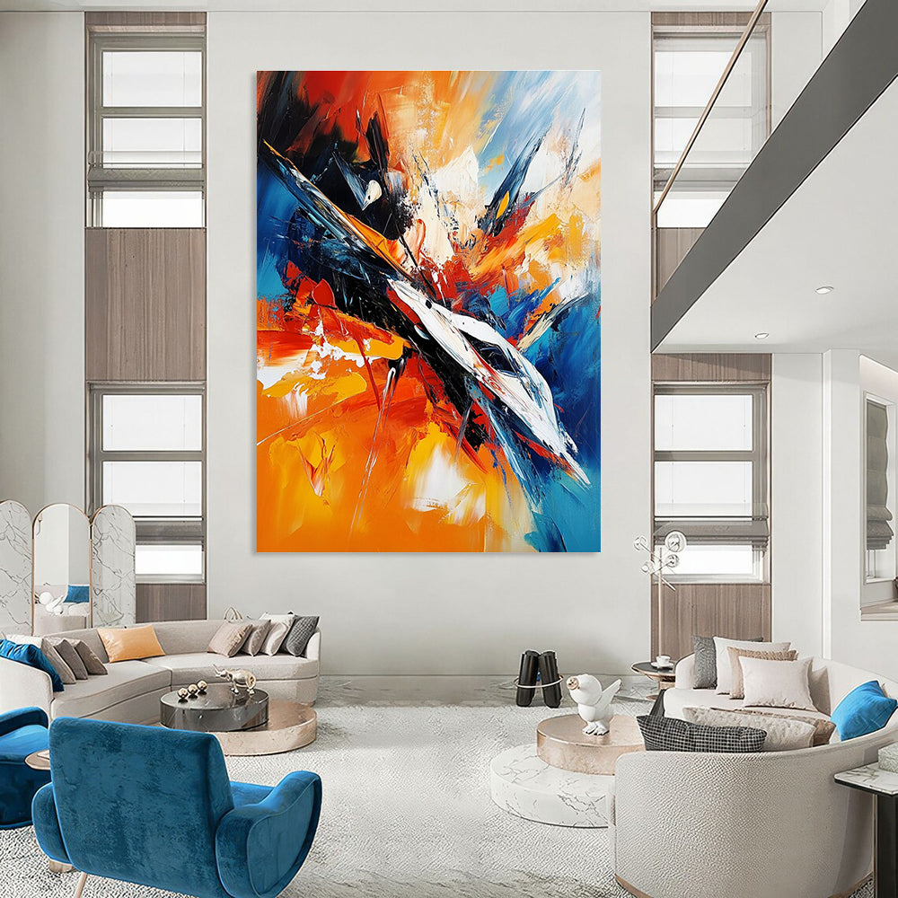 Dynamic Colorful Abstract Painting for Creative Coworking Spaces GAB1167
