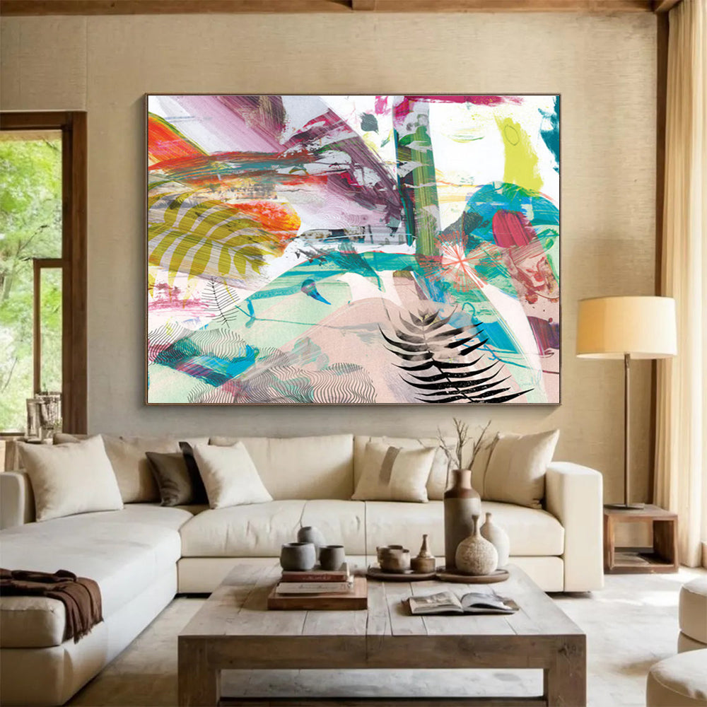 Tropical Abstract Painting for Exotic Interiors YHT118