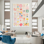 Colorful Geometric Collage Playful Abstract Painting GAB0365