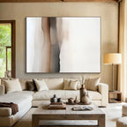 Minimalist Mountainscape Abstract Painting with Subtle Depth WINK193