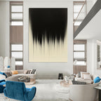 Black Gradient Art Subtle Monochrome Abstract Painting GAB0221