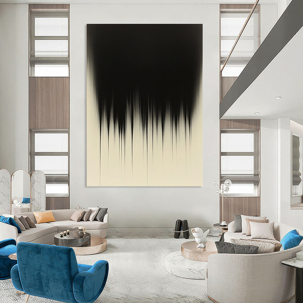 Black Gradient Art Subtle Monochrome Abstract Painting GAB0221