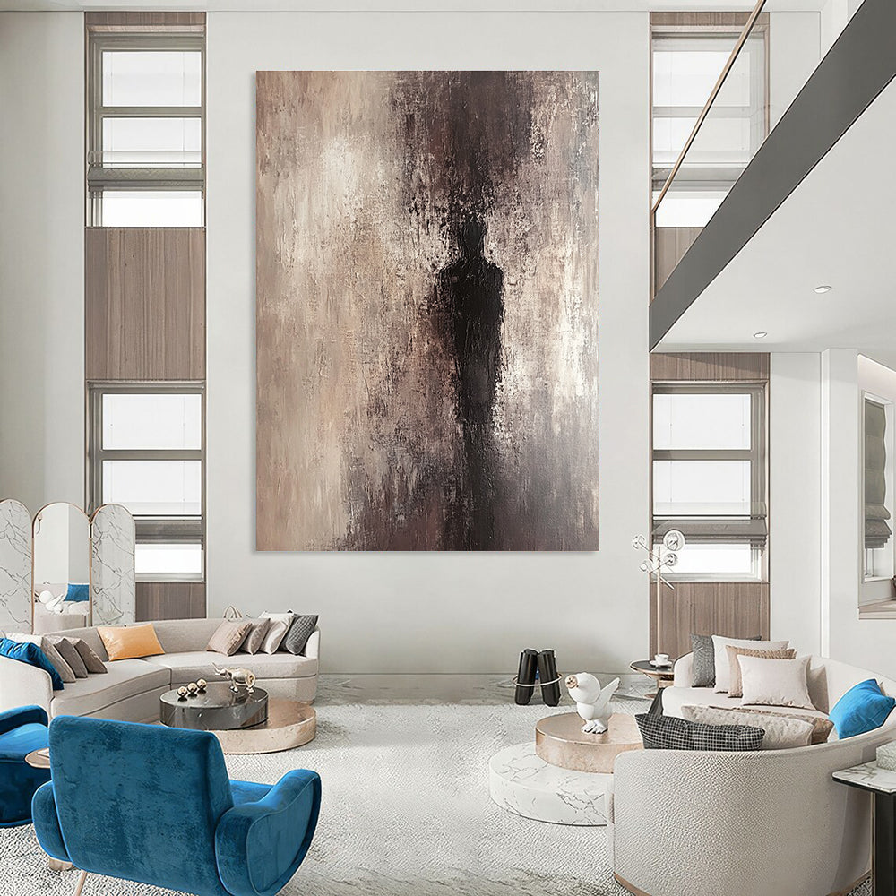 Shadowy Figure Abstract - Mysterious Abstract Painting GAB0645