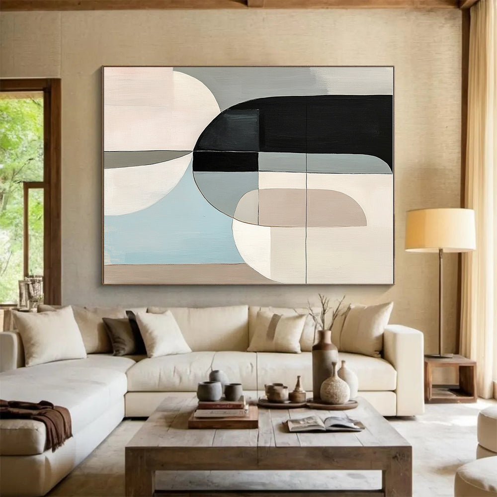 Mixed Geometric Forms Abstract Painting with Harmonious Complexity WINK169