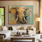Colorful Elephant Abstract Painting for Wildlife - Inspired Homes YHT082