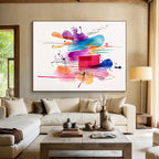 Colorful Watercolor Abstract Painting with Fluid Beauty WINK735