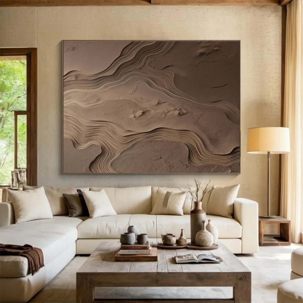 Sand Dune Abstract Painting for Nature - Inspired Spaces YHT094