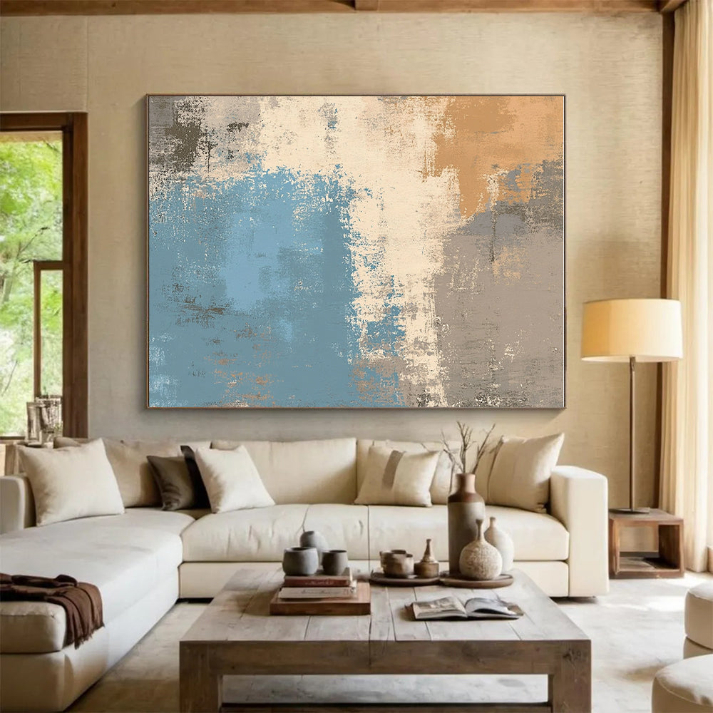 Earthy Tones Abstract Painting with Rustic Calm WINK334