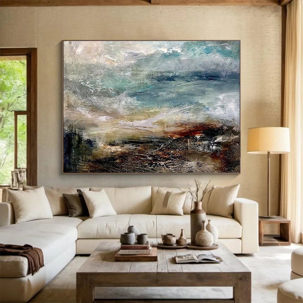 Textured Sea Abstract Painting for Art - Lovers’ Spaces YHT015