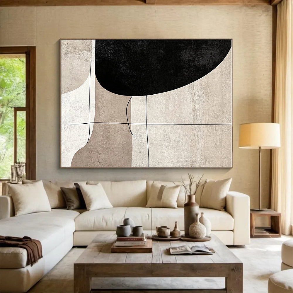 Minimalist Abstract Forms Painting with Quiet Sophistication WINK418