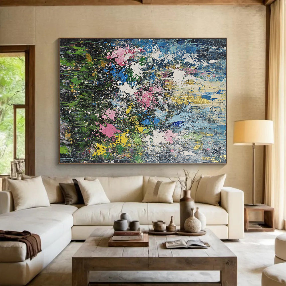 Floral Explosion Abstract Painting with Lush Abundance WINK198