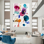 Colorful Fluid Abstract Painting for Creative Studio Lounges GAB1256