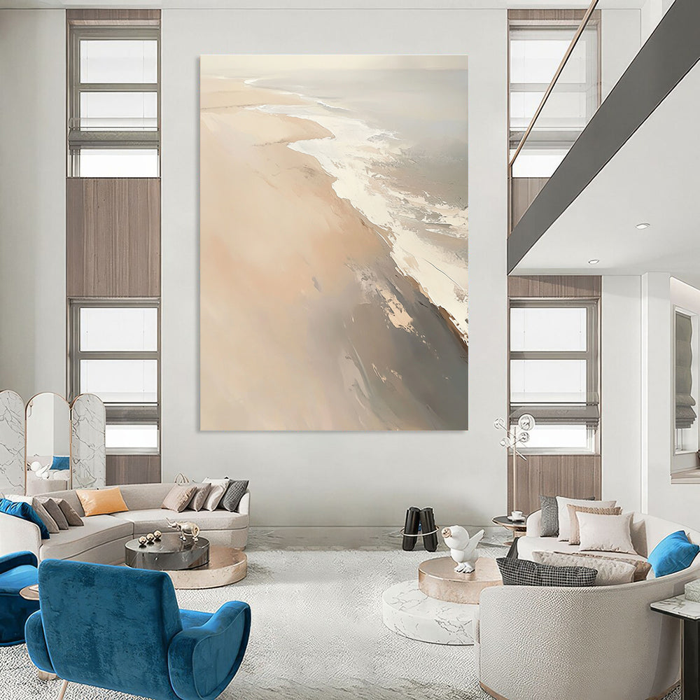 Minimalist Beach Abstract Painting for Calm - Themed Bedrooms GAB1016