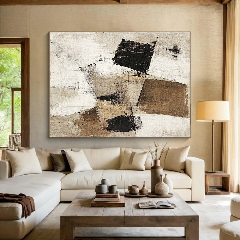 Textured Neutrals Abstract Painting with Rustic Charm WINK802