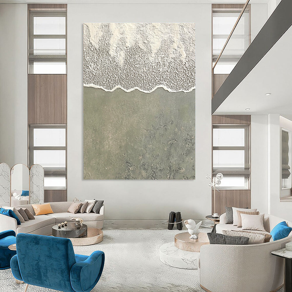 Beach Wave Texture Minimalist Coastal Abstract Painting GAB0286