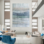 Layered Line Abstract Painting for Minimalist Office Waiting Areas GAB1171