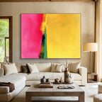 Vibrant Color Fields Abstract Painting with Energetic Palette WINK190