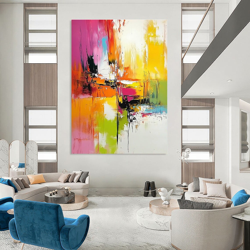 Colorful Urban Abstract Painting for Creative - Themed Coworking Spaces GAB0938