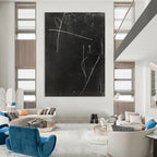 Chalkboard - like Abstract Spontaneous Markings Abstract Painting GAB0235