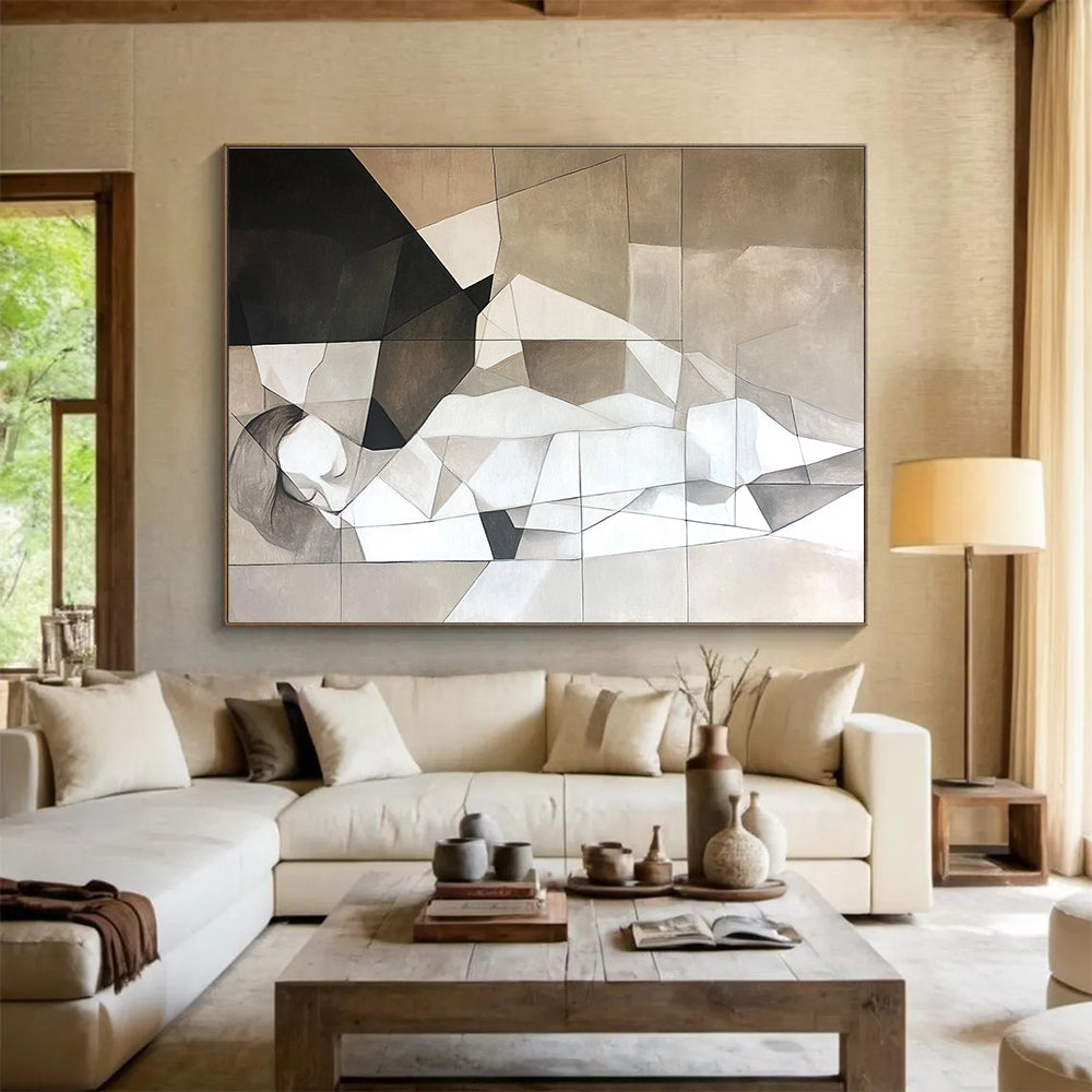 Geometric Nude Abstract  Modern Grace ABS049
