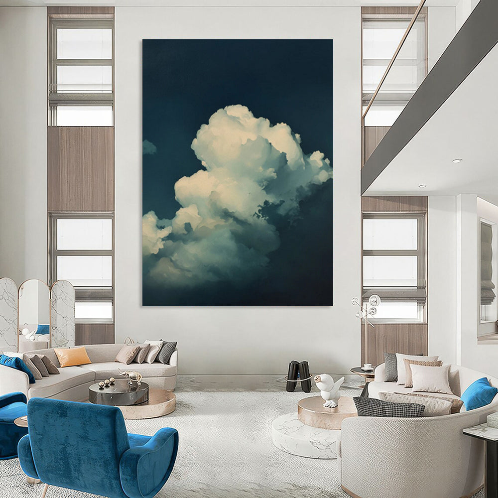 Night Sky Clouds Abstract Painting for Bedroom Ceiling Spaces HENG020