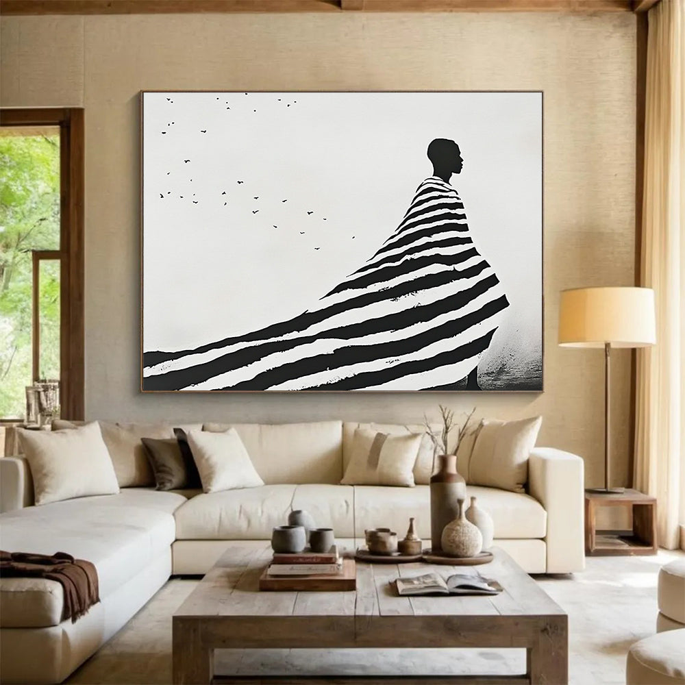 Silhouette with Striped Cloak - Mystery and Movement ABS019