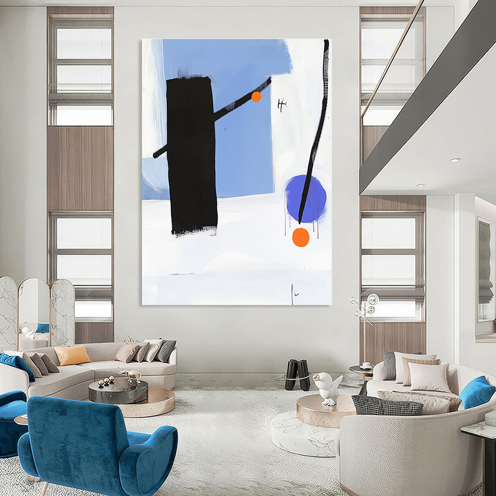 Minimalist Geometric Shapes Abstract Painting of Subtle Dynamics GAB0202