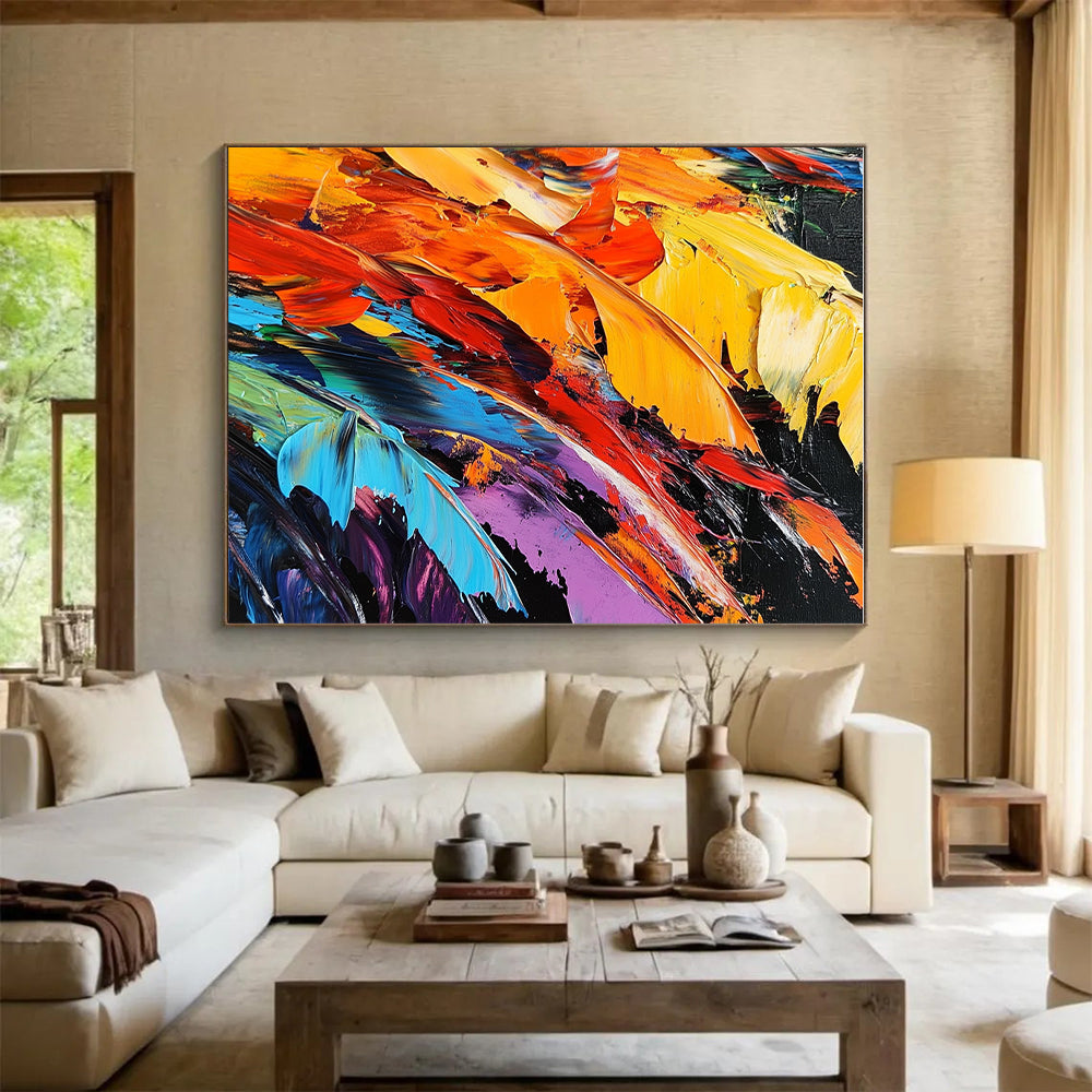 Colorful Textured Abstract Painting with Rich Layers WINK599