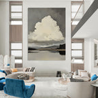 Dramatic Cloud Landscape Abstract Painting for Nature - Inspired Corporate Offices GAB1276